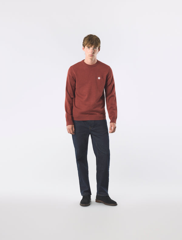 Pretty Green Merino Blend Crew Red