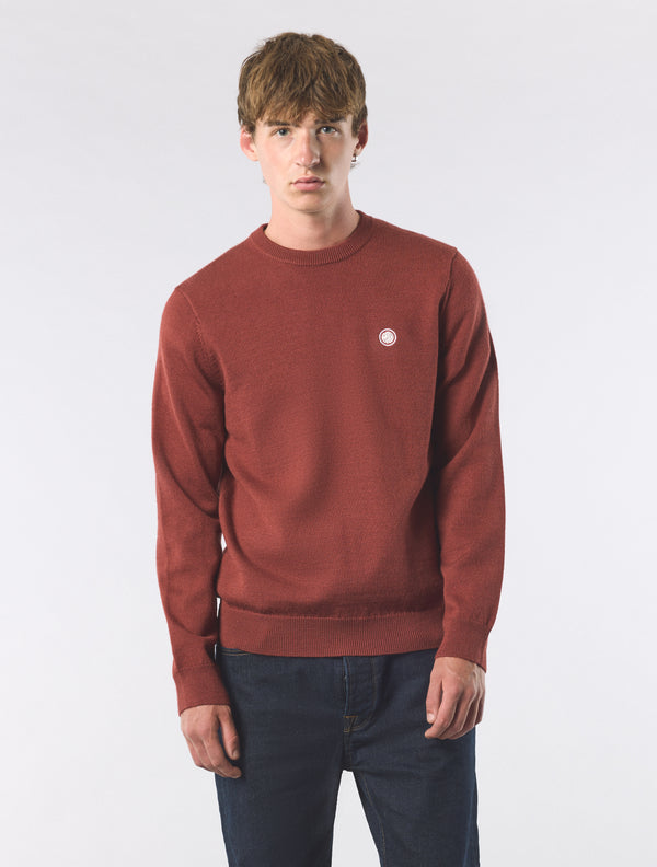 Pretty Green Merino Blend Crew Red