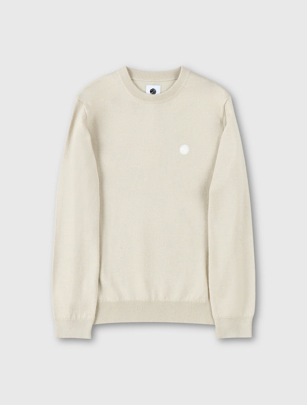 pretty green Merino Blend Crew Stone