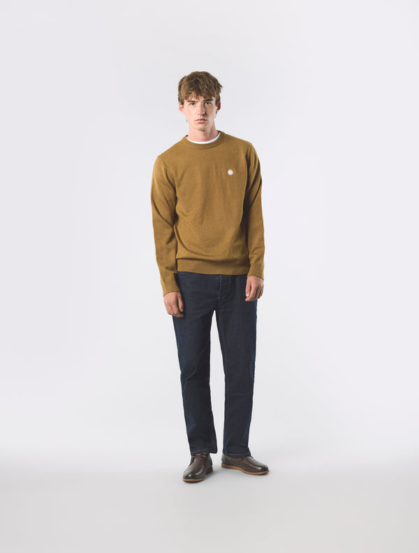 Pretty Green Merino Blend Crew Tan