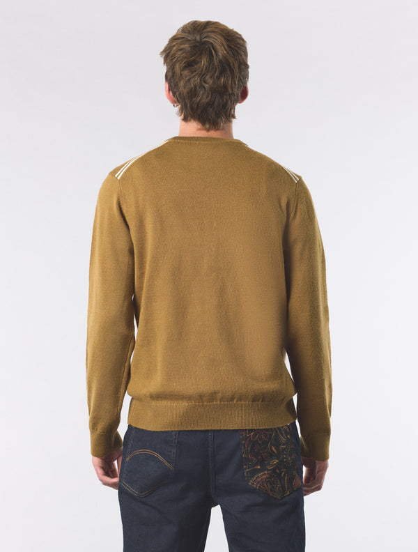 Pretty Green Merino Blend Crew Tan