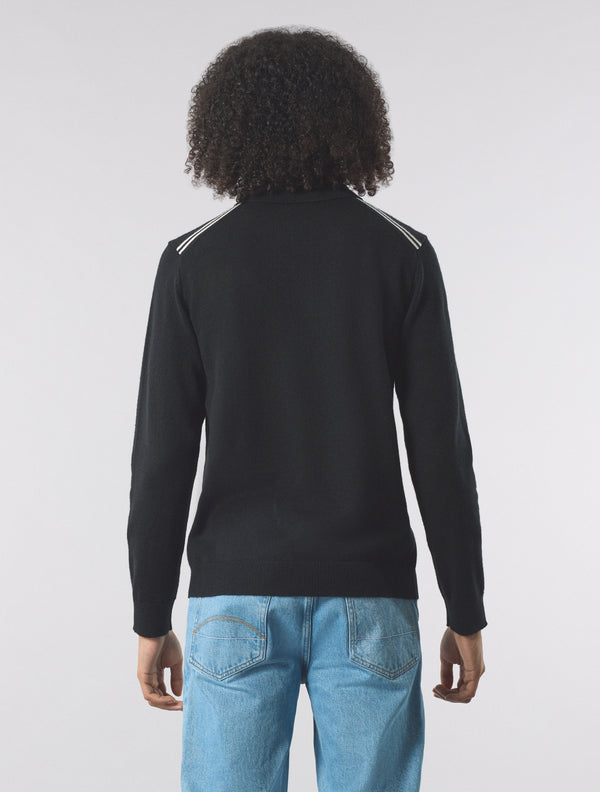 Pretty Green Merino Blend Polo Black