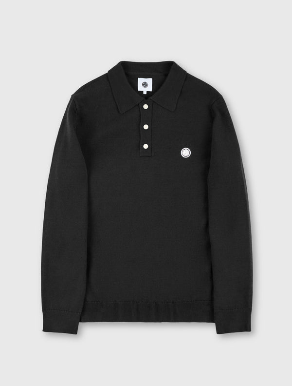 pretty green Merino Blend Polo Black