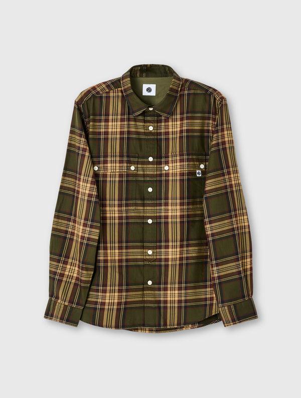 pretty green Oldham Check Shirt Khaki