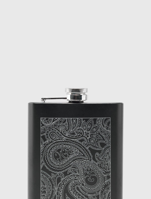 Pretty Green Paisley Hip Flask