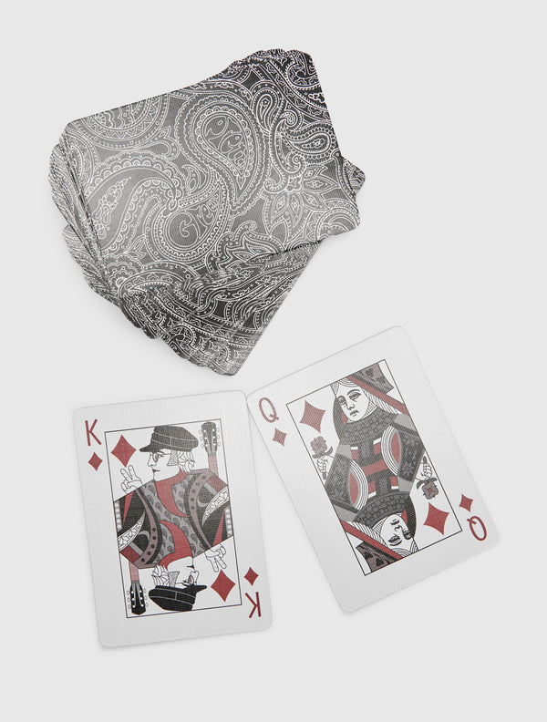 Pretty Green Paisley Playing Cards