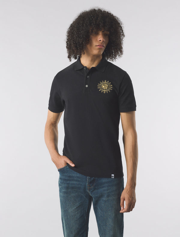 Pretty Green Parthian Motif Polo Black