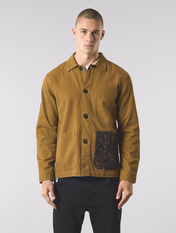 Pretty Green Parthian Pocket Overshirt Brown