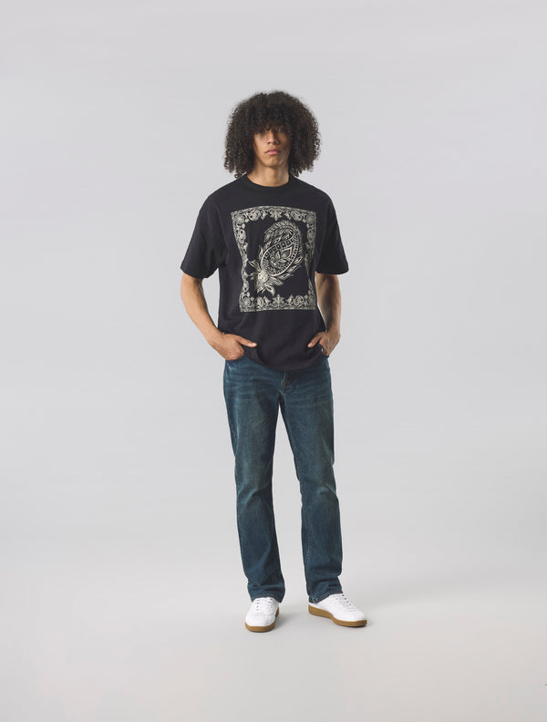 Pretty Green Parthian Print T-shirt Black