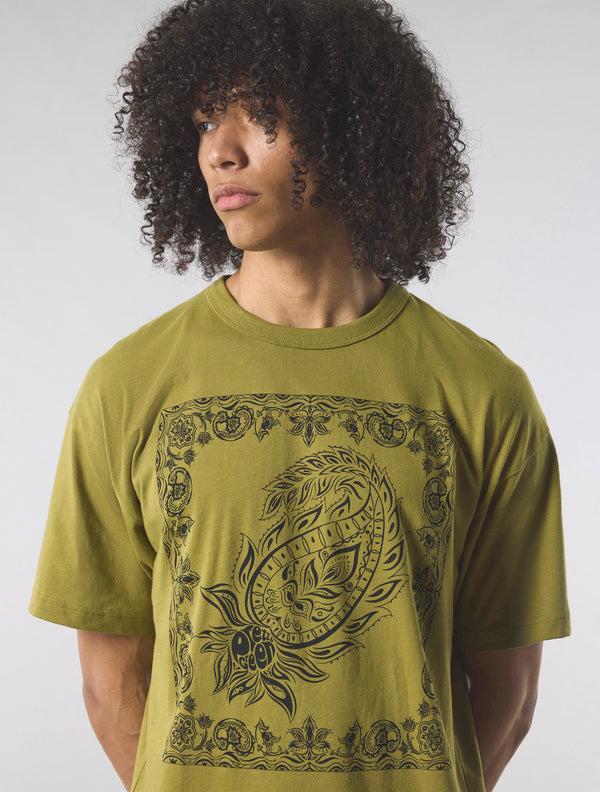 Pretty Green Parthian Print T-shirt Khaki