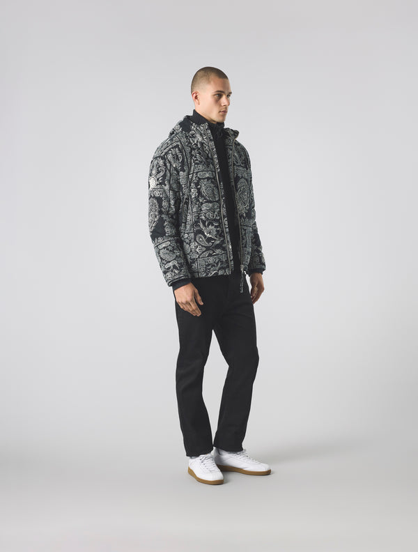Pretty Green Patchwork Paisley Puffer Jacket