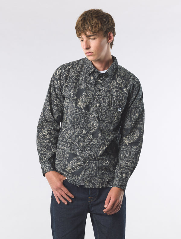 Pretty Green Patchwork Paisley Shirt
