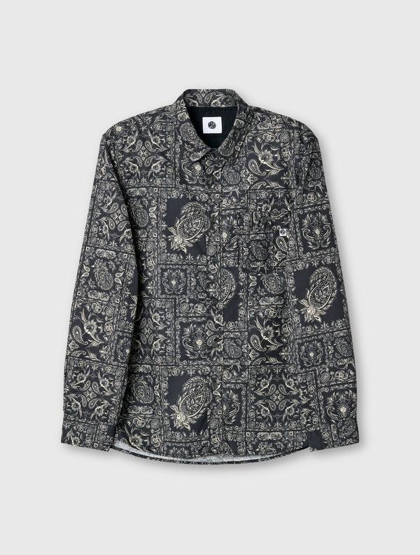 pretty green Patchwork Paisley Shirt