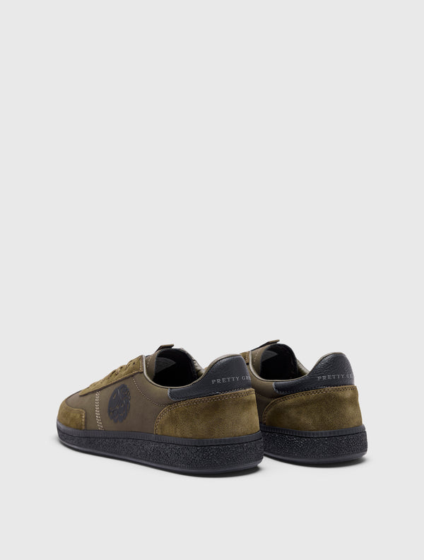 Pretty Green Ramblas Trainer Khaki