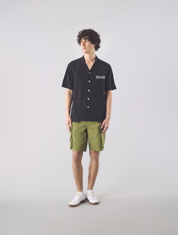 Pretty Green Spike Island Short Sleeve Shirt Black