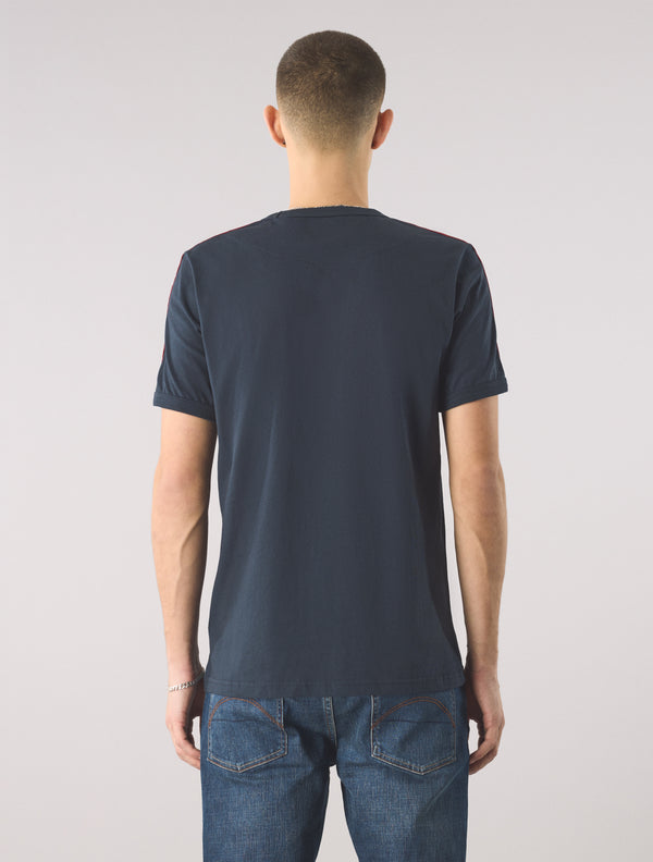 Pretty Green Tilby Tape T-shirt Navy