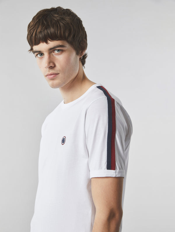 Pretty Green Tilby Tape T-shirt White