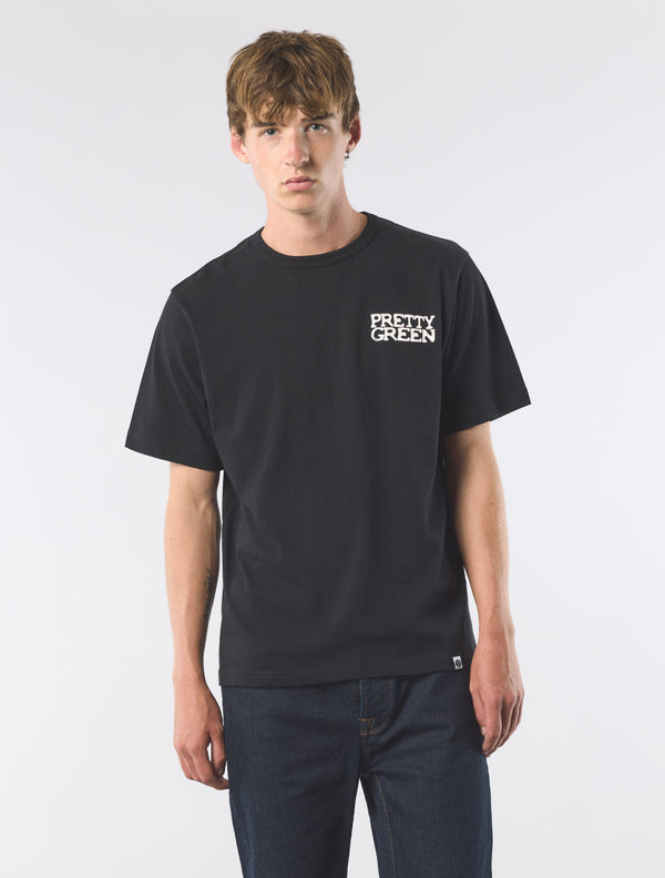 Pretty Green Vinyl T-shirt Black