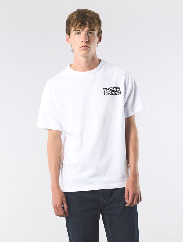 Pretty Green Vinyl T-shirt White