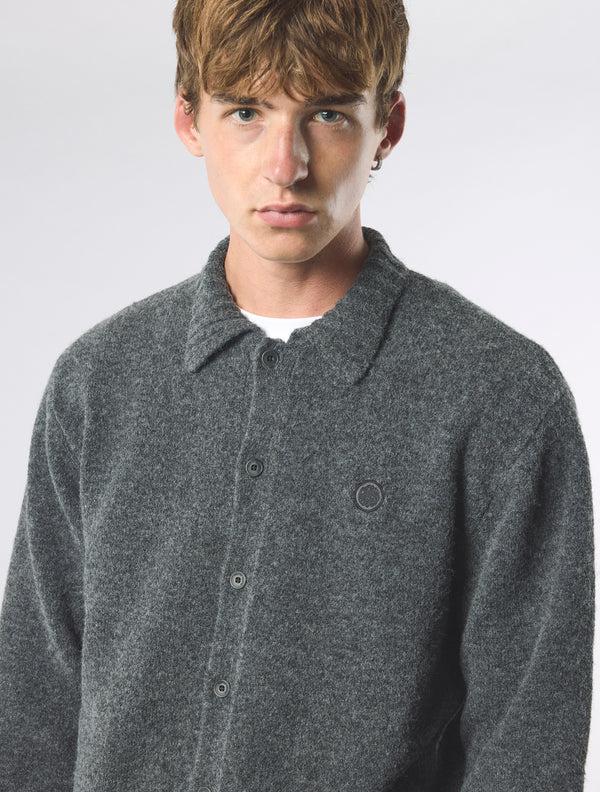 Pretty Green Whittaker Knit Shirt Grey