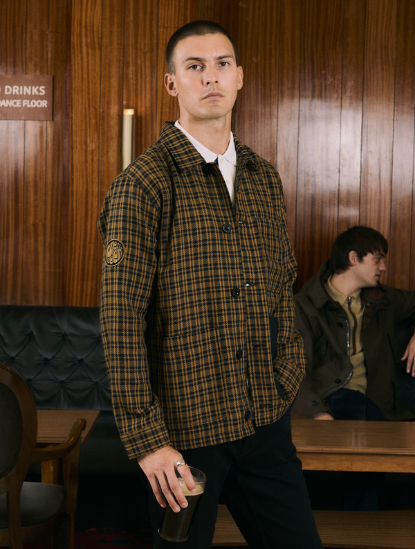 Pretty Green Whitworth Check Overshirt Black