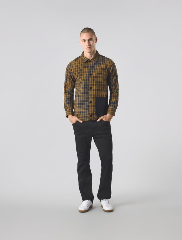 Pretty Green Whitworth Check Overshirt Black