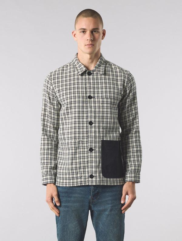 Pretty Green Whitworth Check Overshirt Stone