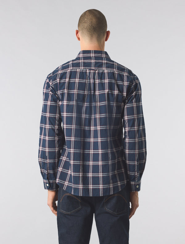 Pretty Green Willowbank Check Shirt Navy