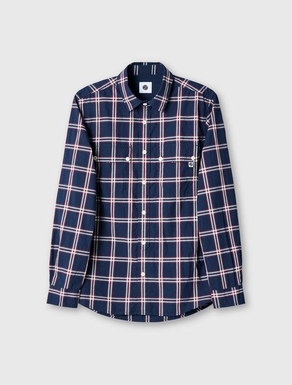 pretty green Willowbank Check Shirt Navy
