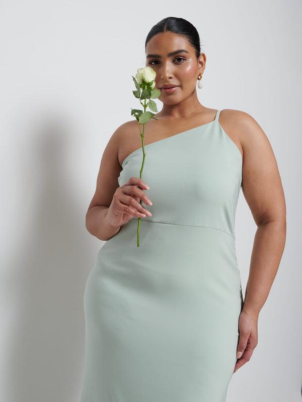 Pretty Lavish Amelia Crepe Maxi Bridesmaid Dress Curve