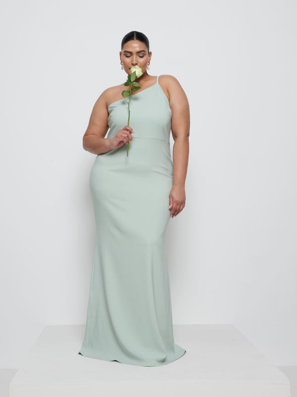 pretty lavish Amelia Crepe Maxi Bridesmaid Dress Curve
