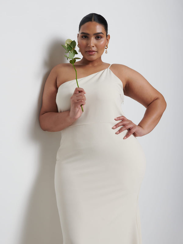 Pretty Lavish Amelia Crepe Maxi Bridesmaid Dress Curve