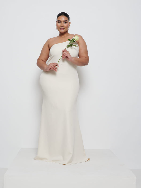 Pretty Lavish Amelia Crepe Maxi Bridesmaid Dress Curve