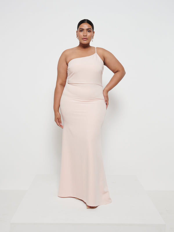 pretty lavish Amelia Crepe Maxi Bridesmaid Dress Curve