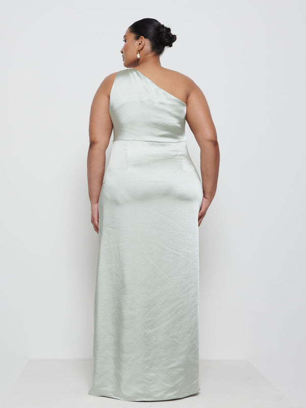 Pretty Lavish Amelia Ruched Maxi Bridesmaid Dress Curve