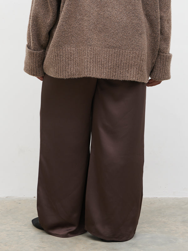 Pretty Lavish Breya Satin Drawstring Trousers Curve