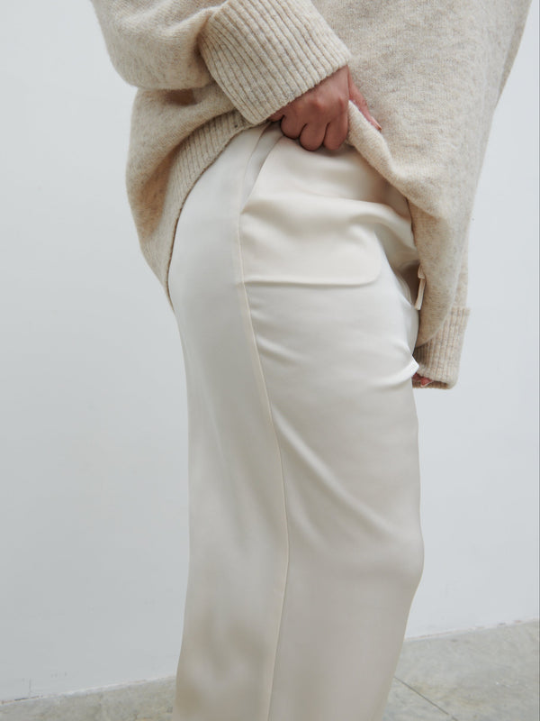 Pretty Lavish Breya Satin Drawstring Trousers Curve