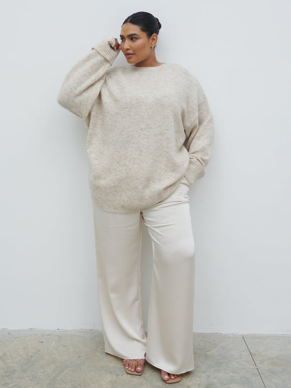 Pretty Lavish Breya Satin Drawstring Trousers Curve