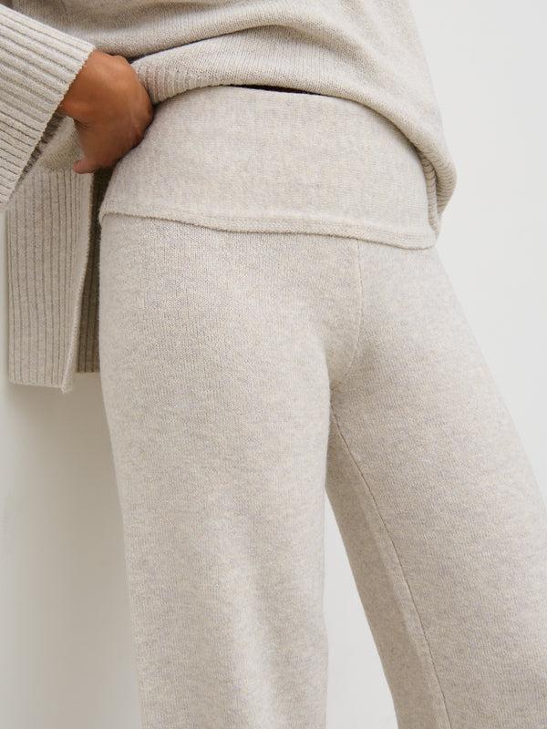 Pretty Lavish Chelsea Knit Trousers With Folded Waistband