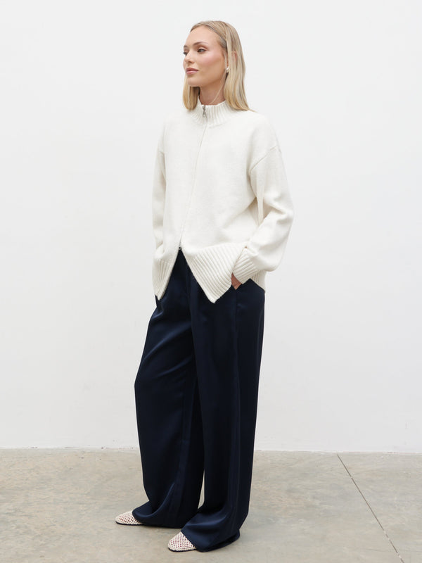 Pretty Lavish Claudia Double Ended Zip Knit Cardigan