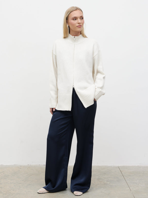 Pretty Lavish Claudia Double Ended Zip Knit Cardigan