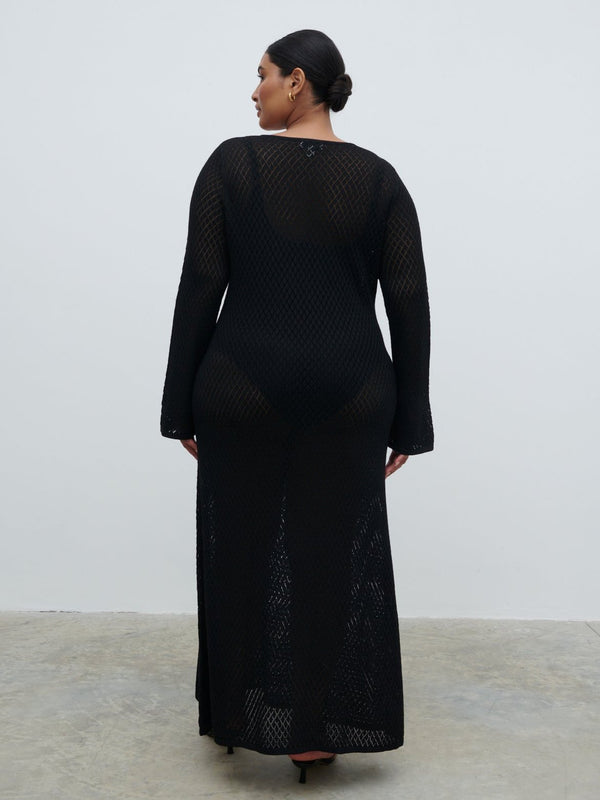 Pretty Lavish Croisette Knit Beaded Midaxi Dress Curve