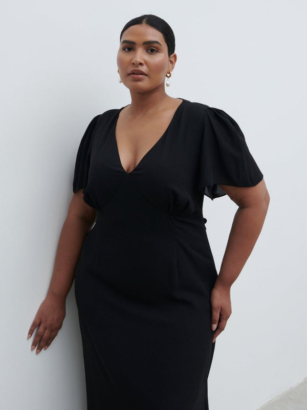 Pretty Lavish Edie Chiffon Maxi Bridesmaid Dress Curve