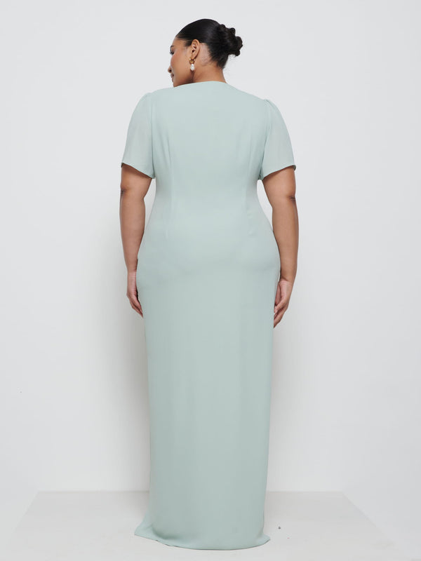 Pretty Lavish Edie Chiffon Maxi Bridesmaid Dress Curve