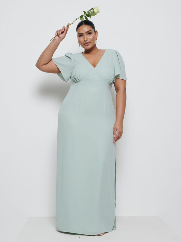 pretty lavish Edie Chiffon Maxi Bridesmaid Dress Curve