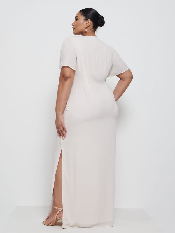 Pretty Lavish Edie Chiffon Maxi Bridesmaid Dress Curve