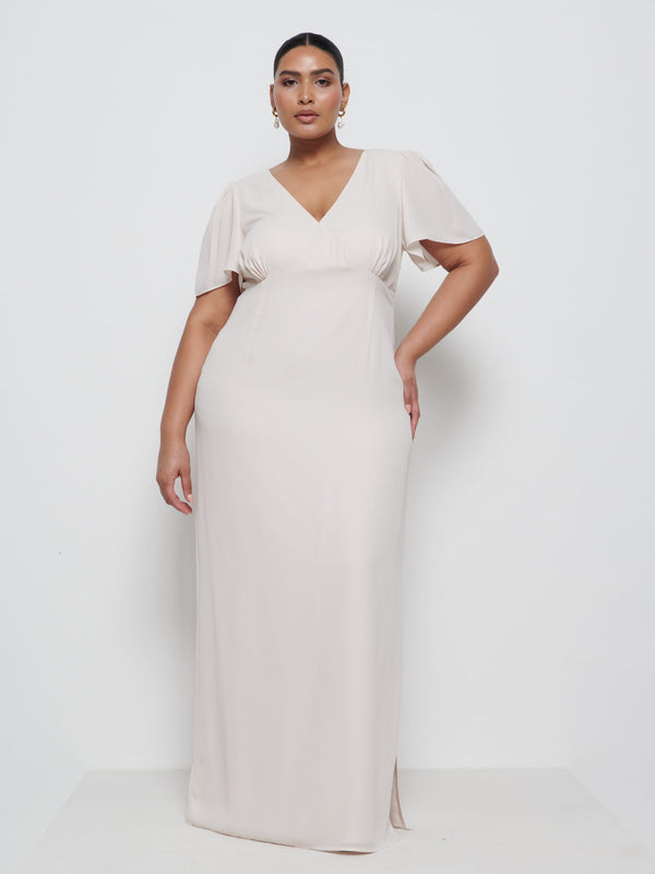pretty lavish Edie Chiffon Maxi Bridesmaid Dress Curve