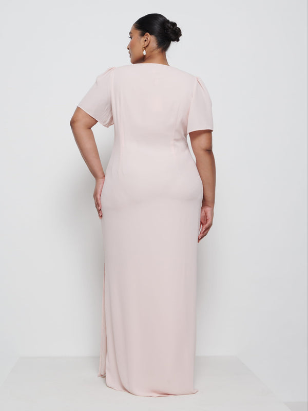 Pretty Lavish Edie Chiffon Maxi Bridesmaid Dress Curve