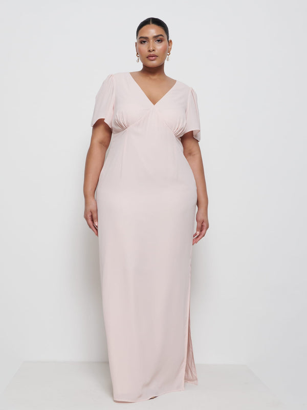 pretty lavish Edie Chiffon Maxi Bridesmaid Dress Curve