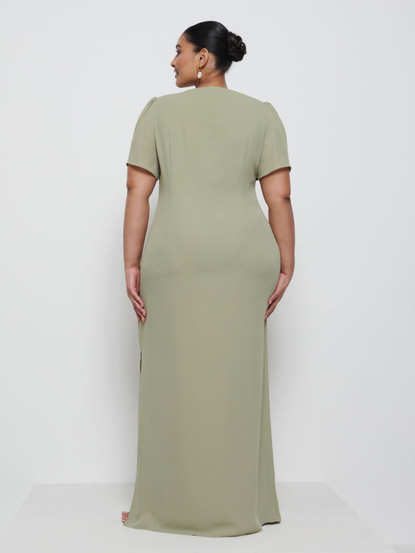 Pretty Lavish Edie Chiffon Maxi Bridesmaid Dress Curve